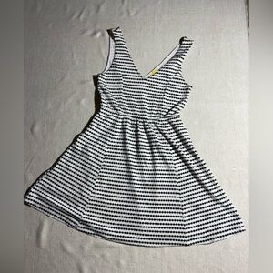 Anthropologie Maeve Monochrome Patterned Knit 🛹 Skater Midi Dress